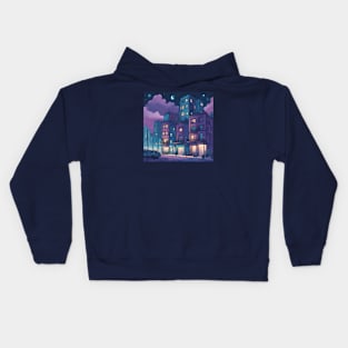 Starry Purple Night Life Kids Hoodie